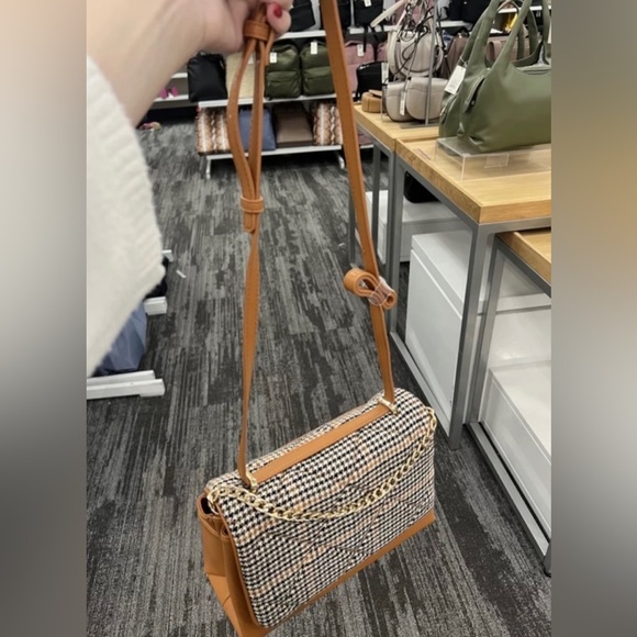 A New Day Plaid Crossbody Bag With Gold Chain - Picture 14 of 16